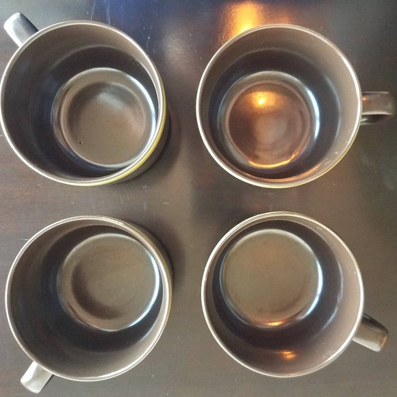 Vintage Mikasa "Terrazo Green" Flat Cups - Picture 4 of 7